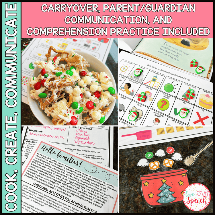 Holiday Themed Speech Therapy Activities | Cook, Create, Communicate