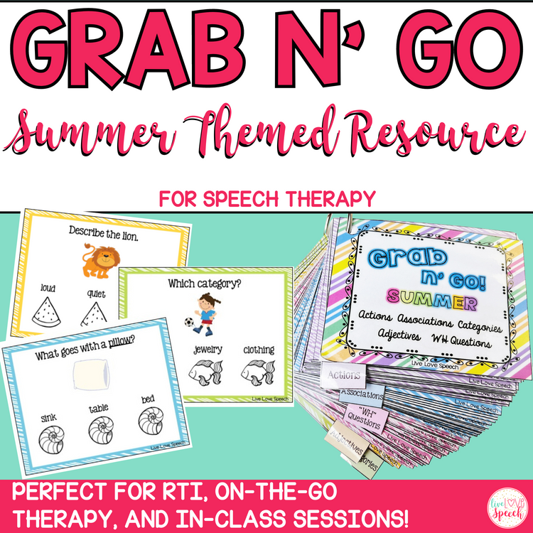 Grab N' Go Summer Themed Resource | Speech and Language