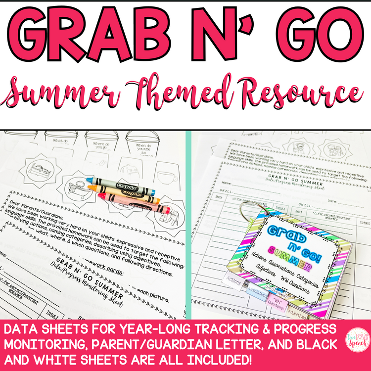 Grab N' Go Summer Themed Resource | Speech and Language