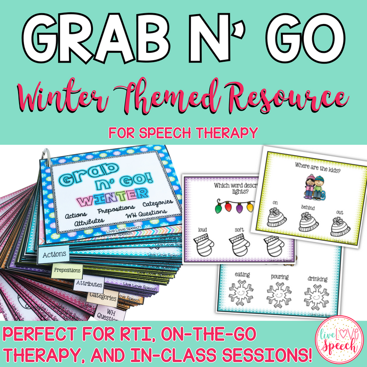 Grab N' Go Winter Themed Resource | Speech and Language