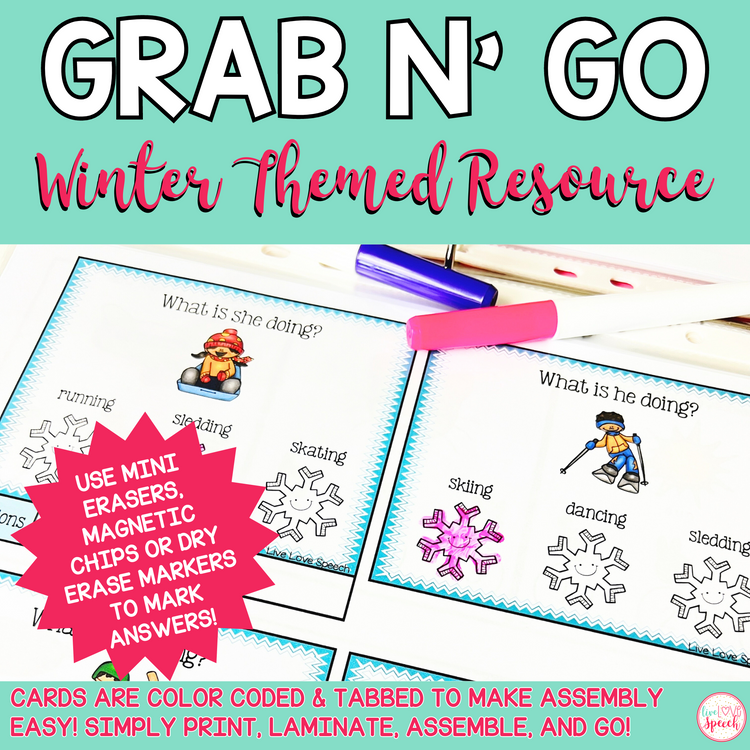 Grab N' Go Winter Themed Resource | Speech and Language