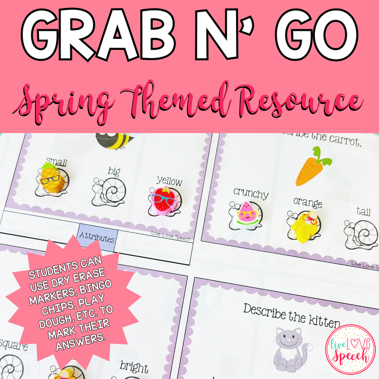 Grab N' Go Spring Themed Resource | Speech and Language