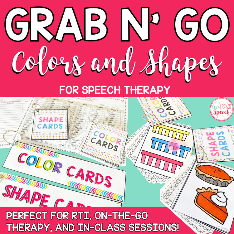 Grab N' Go Colors and Shapes for Speech Therapy