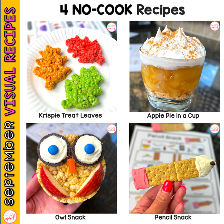 September Visual Recipes | Cooking with Kids | Speech Therapy | Life Skills