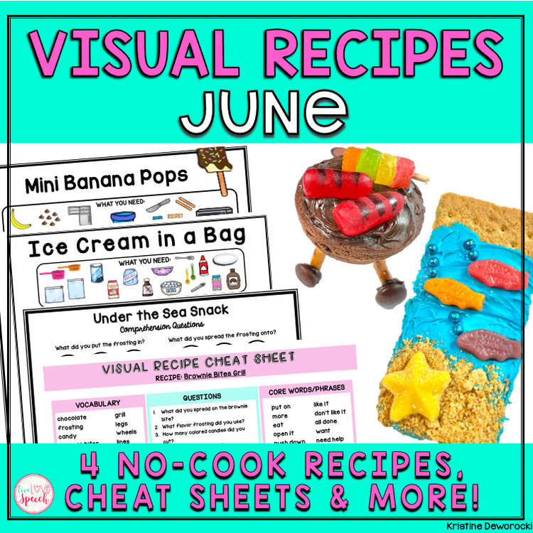 June Visual Recipes | Speech Therapy | Cooking with Kids | Life Skills