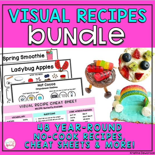 Visual Recipes BUNDLE Year Round | Cooking with Kids | Speech Therapy
