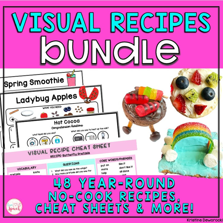 Visual Recipes BUNDLE Year Round | Cooking with Kids | Speech Therapy