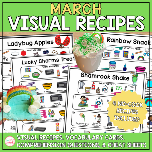 March Visual Recipes | Speech Therapy | Cooking with Kids | Life Skills