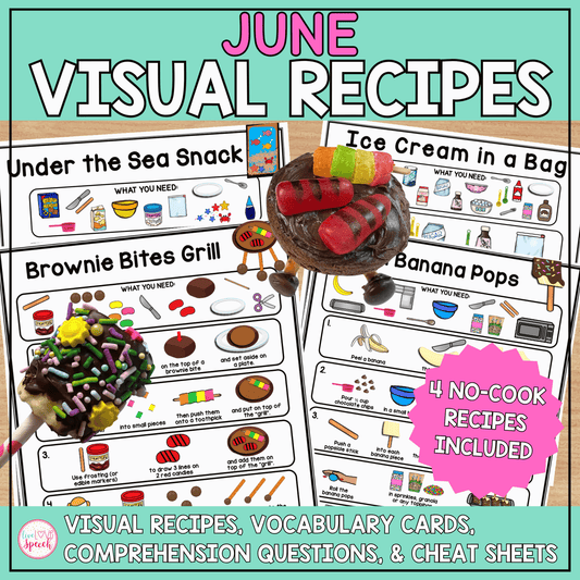 June Visual Recipes | Speech Therapy | Cooking with Kids | Life Skills