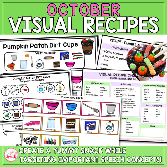 October Visual Recipes | Speech Therapy | Cooking with Kids | Life Skills