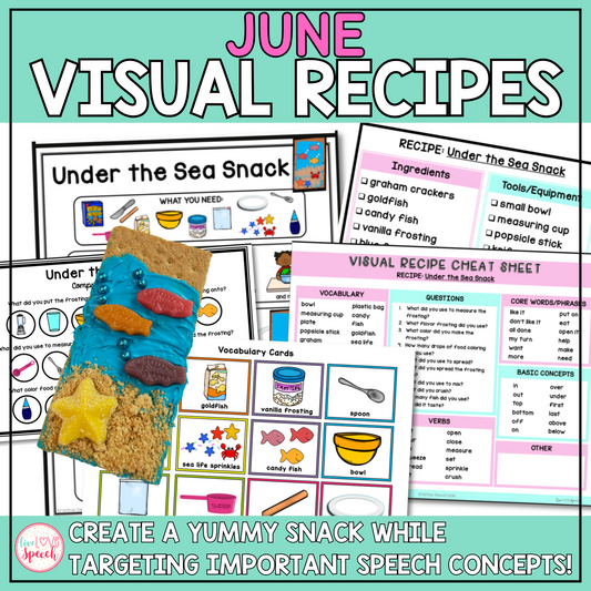 June Visual Recipes | Speech Therapy | Cooking with Kids | Life Skills