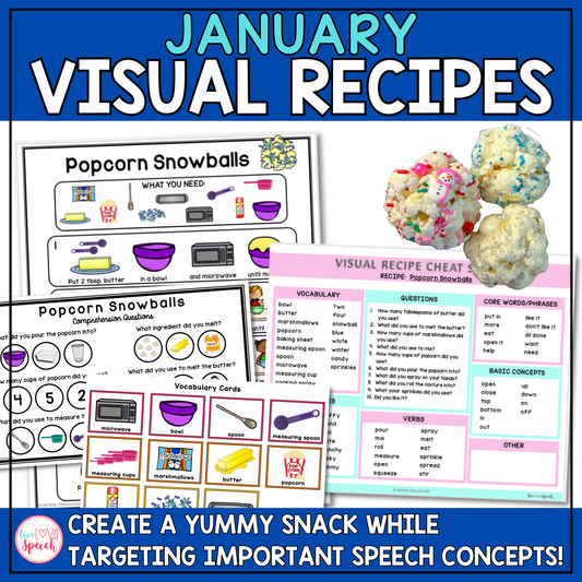 January Visual Recipes | Speech Therapy | Cooking with Kids | Life Skills