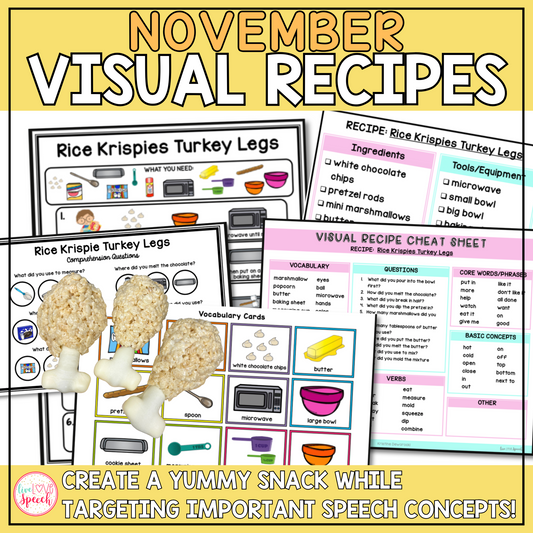 November Visual Recipes | Speech Therapy | Cooking with Kids | Life Skills