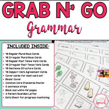 Grab N' Go Grammar {Common Core Aligned}