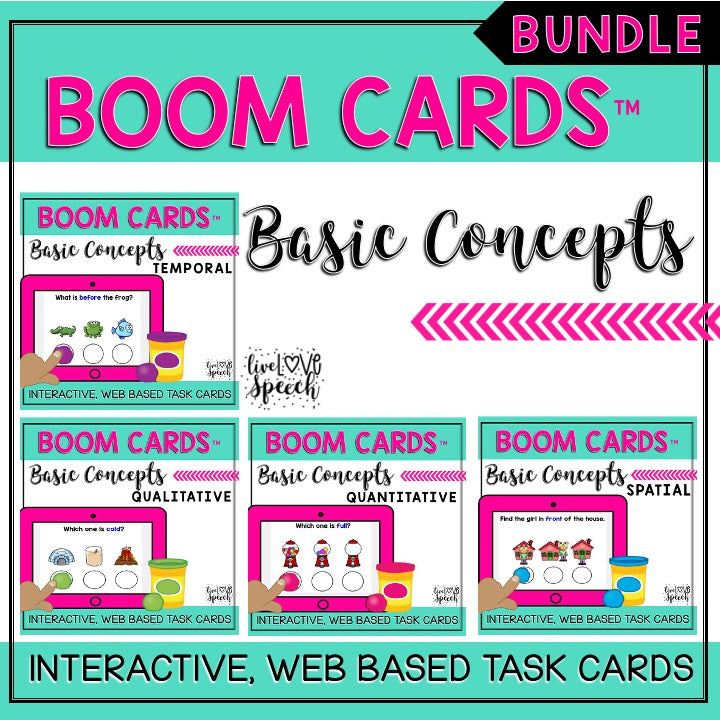 Basic Concepts BUNDLE Boom Cards™ {Speech Therapy Distance Learning}