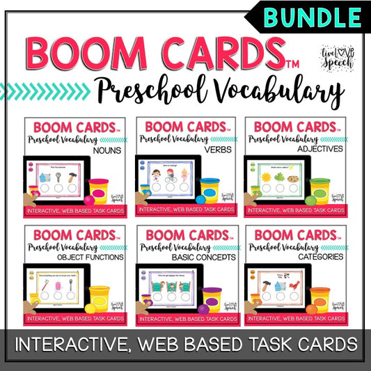 Preschool Vocabulary BUNDLE Boom Cards™ | Speech Therapy Distance Learning