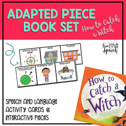 Adapted Book Piece Set | How to Catch a Witch | Speech Therapy