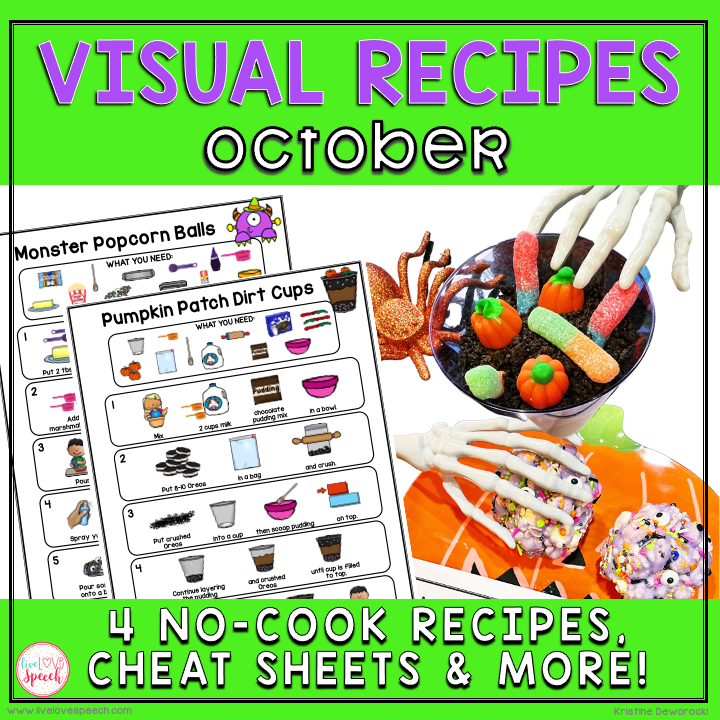 October Recipe Card October Visual Recipes | Speech Therapy | Cooking with Kids | Life Ski ...