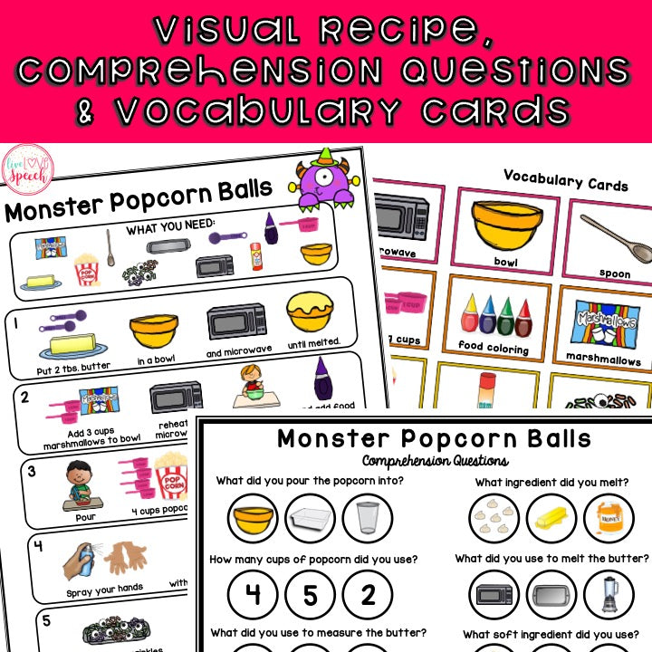 October Visual Recipes | Speech Therapy | Cooking with Kids | Life Skills