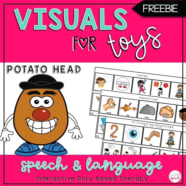 Potato Head Visuals Freebie | Speech Therapy | Play-Based Therapy