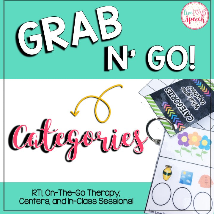 Grab N' Go Categories | Sorting, Classifying & MORE | Speech Therapy Resource