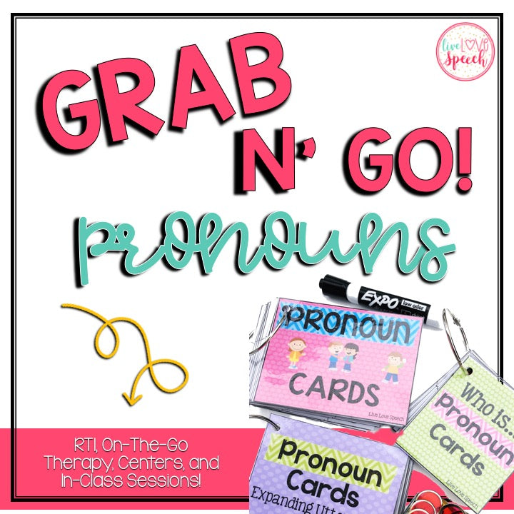 Grab N' Go Pronouns | Speech Therapy Resource