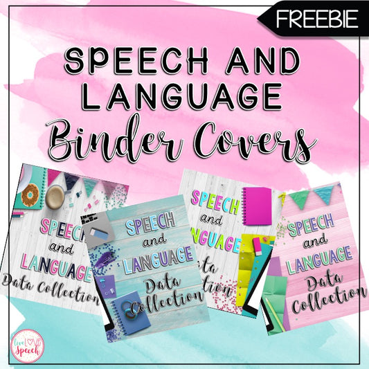 Speech and Language Binder Covers | FREEBIE | Speech Therapy