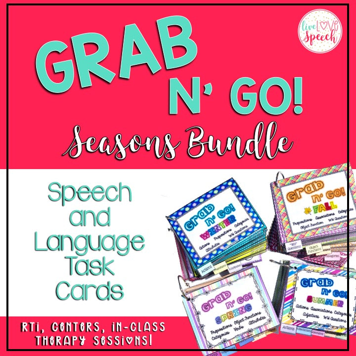 Grab N' Go Seasons BUNDLE | Speech & Language Therapy