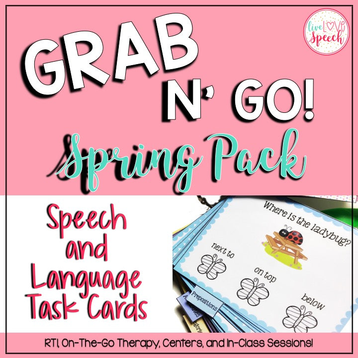 Grab N' Go Spring Theme Pack | Speech and Language
