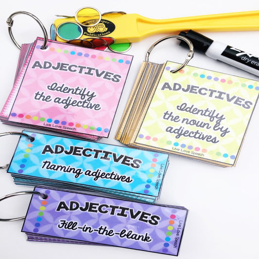 Grab N' Go Adjectives | Speech Therapy Resource