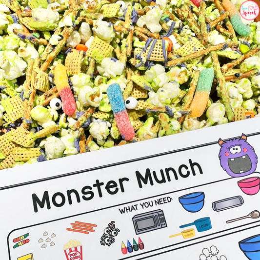 Monster Munch Visual Recipe | Freebie | Cooking for Kids | Speech Therapy