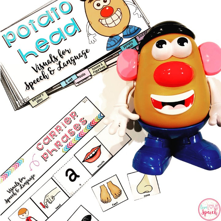 Potato Head Visuals Freebie | Speech Therapy | Play-Based Therapy