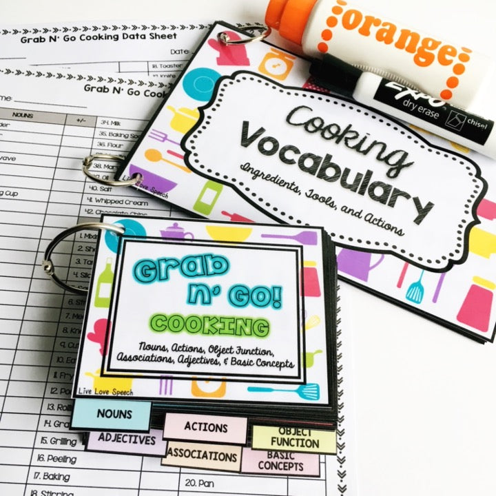 Grab N' Go Cooking | Speech and Language Activities