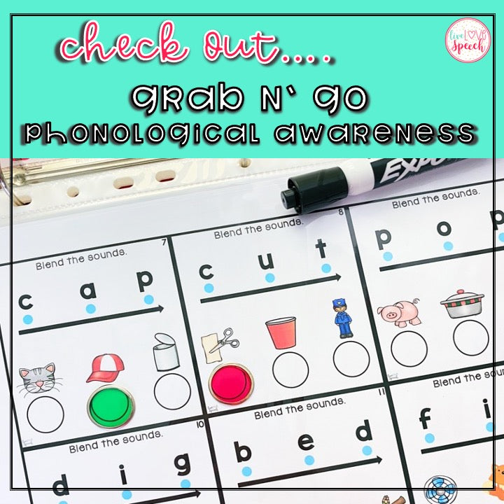 Grab N' Go Syllable Identification | FREEBIE | Phonological Awareness | Speech Therapy
