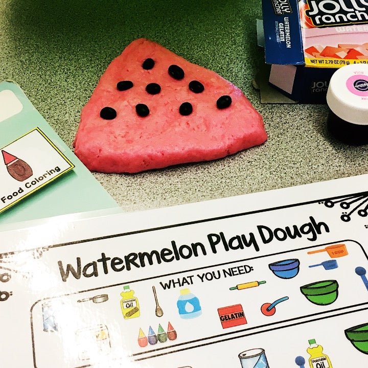 Watermelon Dough Visual Recipe | FREEBIE | Speech Therapy