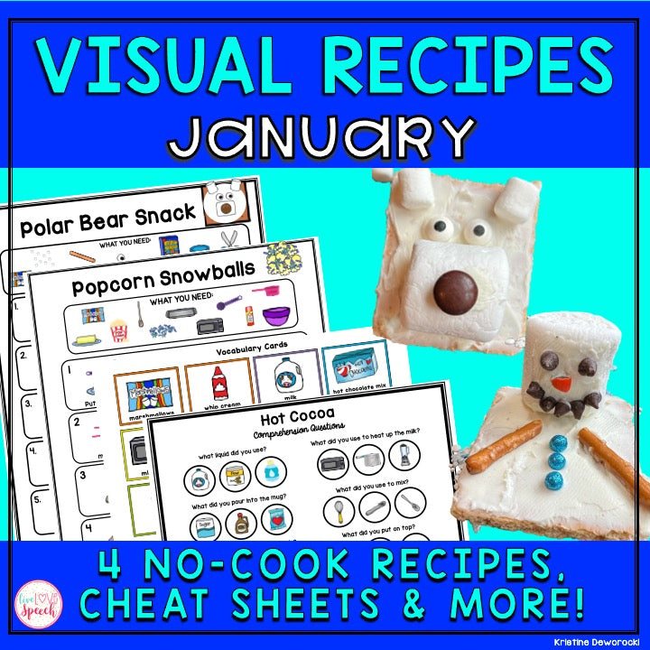 January Visual Recipes | Speech Therapy | Cooking with Kids | Life Skills