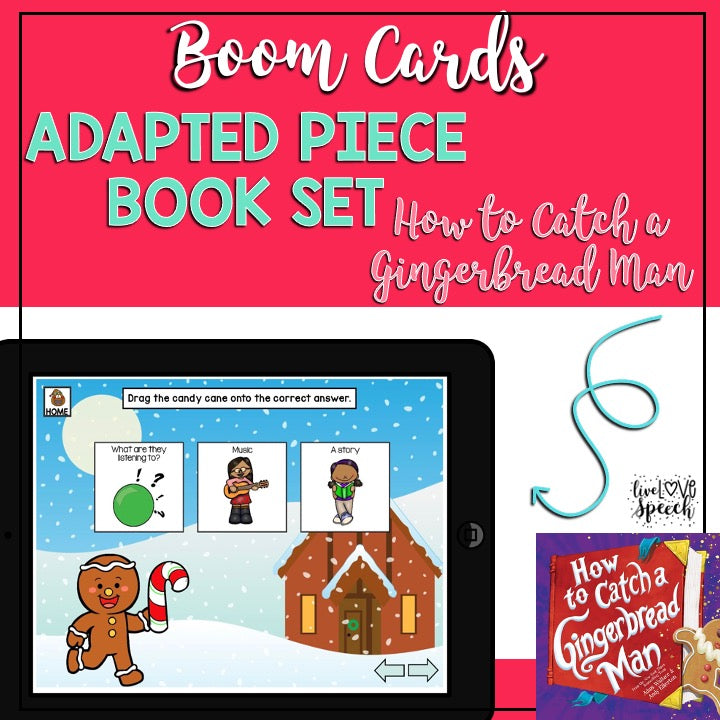 How to Catch a Gingerbread Man | BOOM Cards™ | Speech Therapy Activities