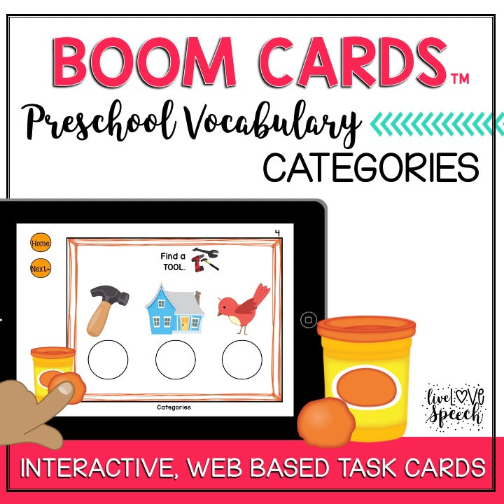 Preschool Vocabulary CATEGORIES Boom Cards™ | Speech Therapy Distance Learning