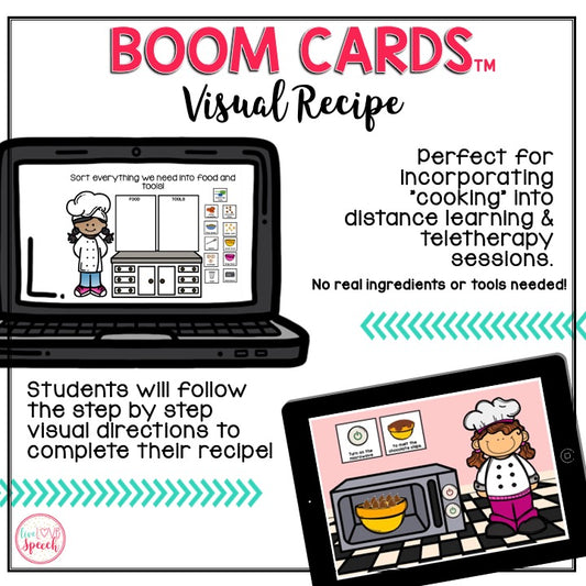 Visual Recipe BOOM Cards™ | Harvest Trail Mix | Speech Therapy